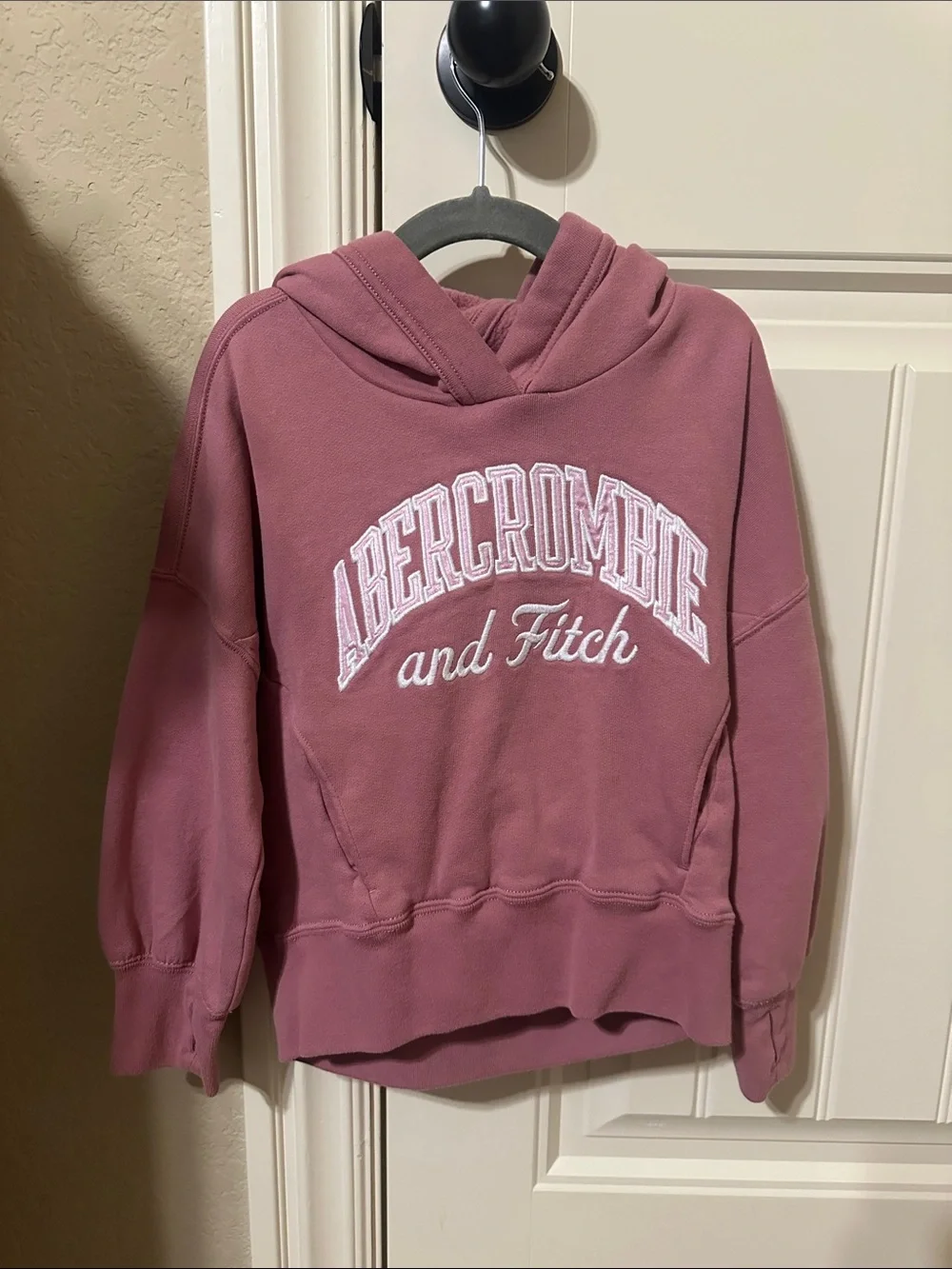 Abercrombie & Fitch Women's Dusty Rose Pullover Logo Hoodie